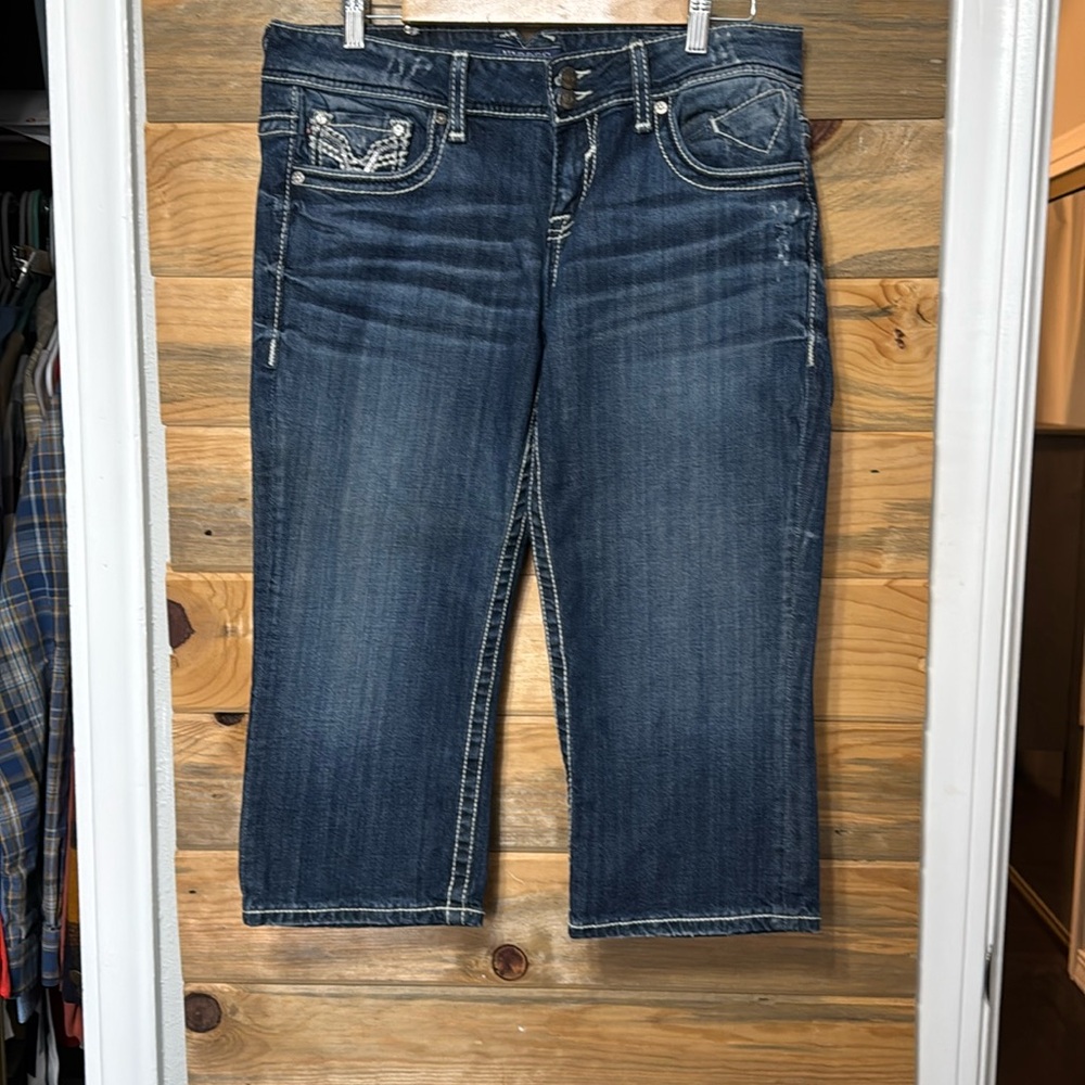 Vigoss Women’s Denim Long Shorts Pedal Pushers Capri Pants‎ 11